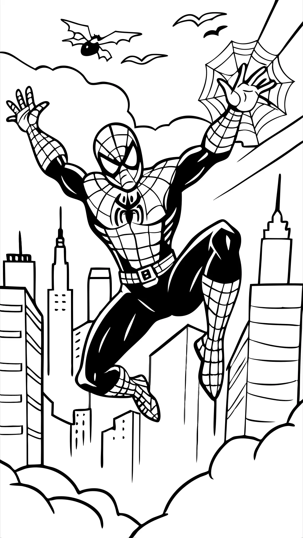 Página para colorear de Spiderman